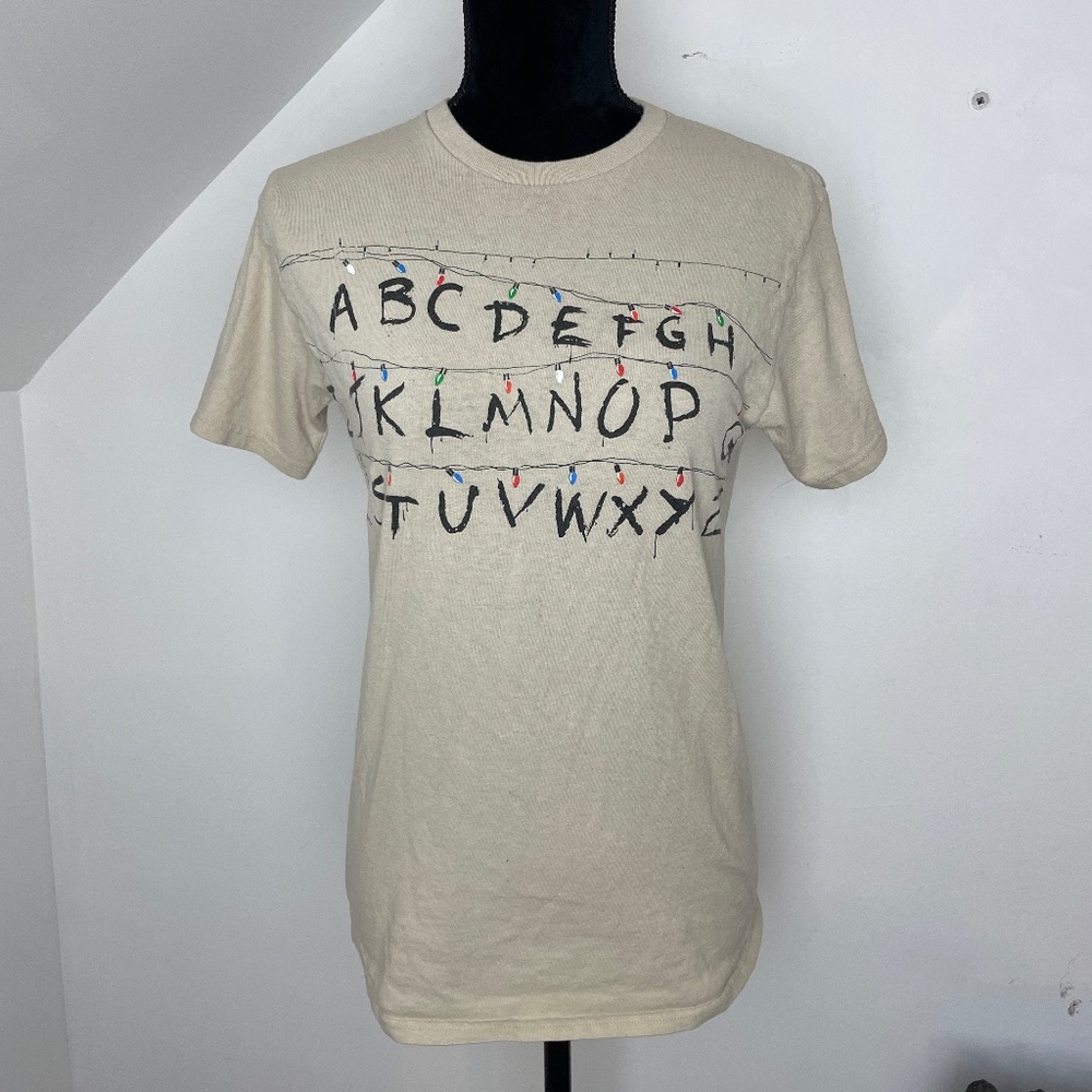 Stranger Things Christmas Lights Print T-shirt